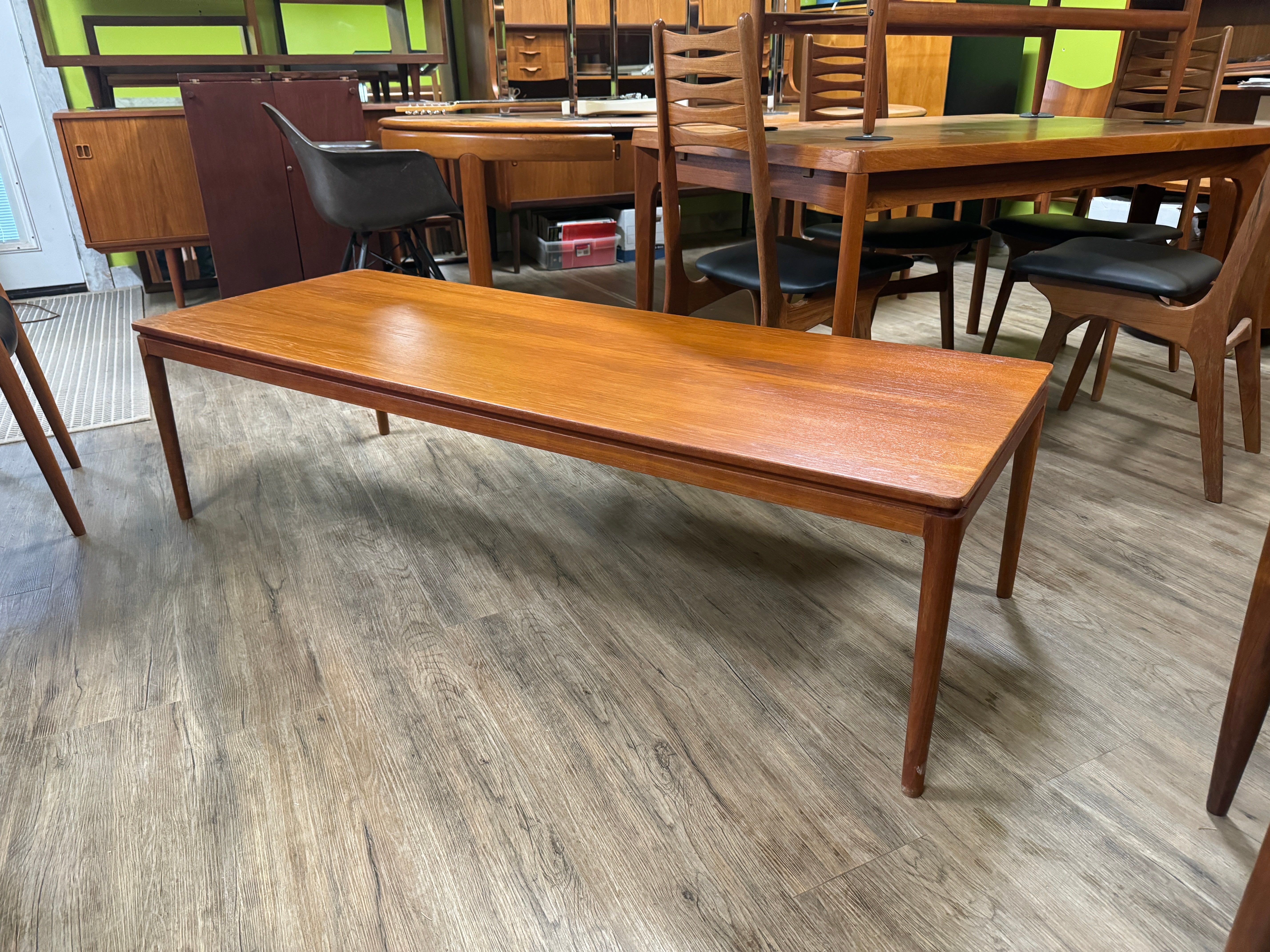 Sale!!! Mid Century Teak Coffee Table from Denmark – Green Wall