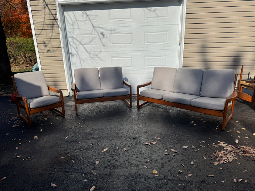 Mid Century Teak Sofa and Chair Set