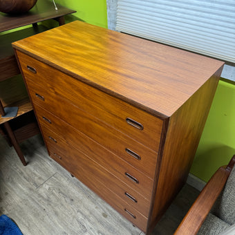 Mid Century Teak Highboy Dresser