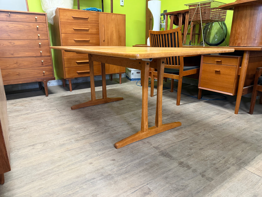 Mid Century Oak Dining Table by Borge Mogensen