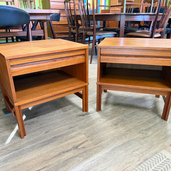 Mid Century Teak Night Stands / Tables