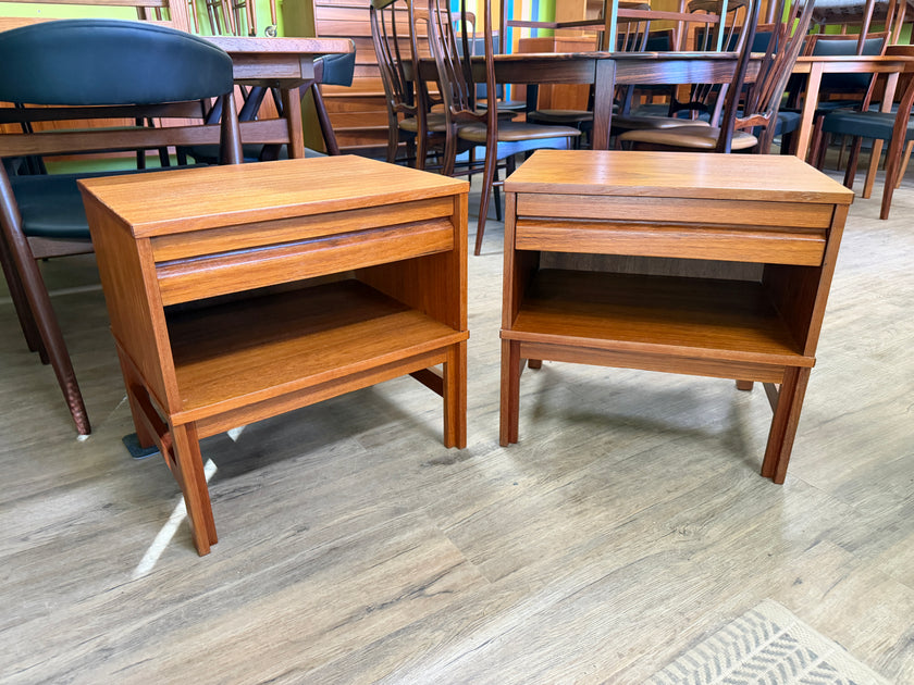 Mid Century Teak Night Stands / Tables