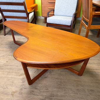 Mid Century Teak Boomerang Coffee Table