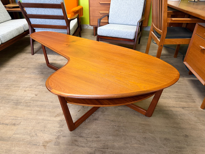 Mid Century Teak Boomerang Coffee Table