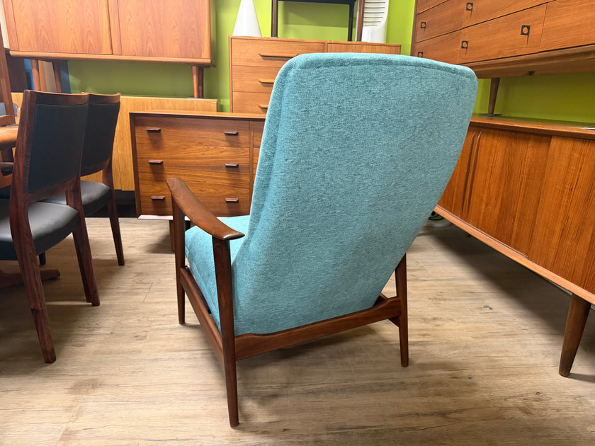 Mid Century Teak Reclining Lounge Chair