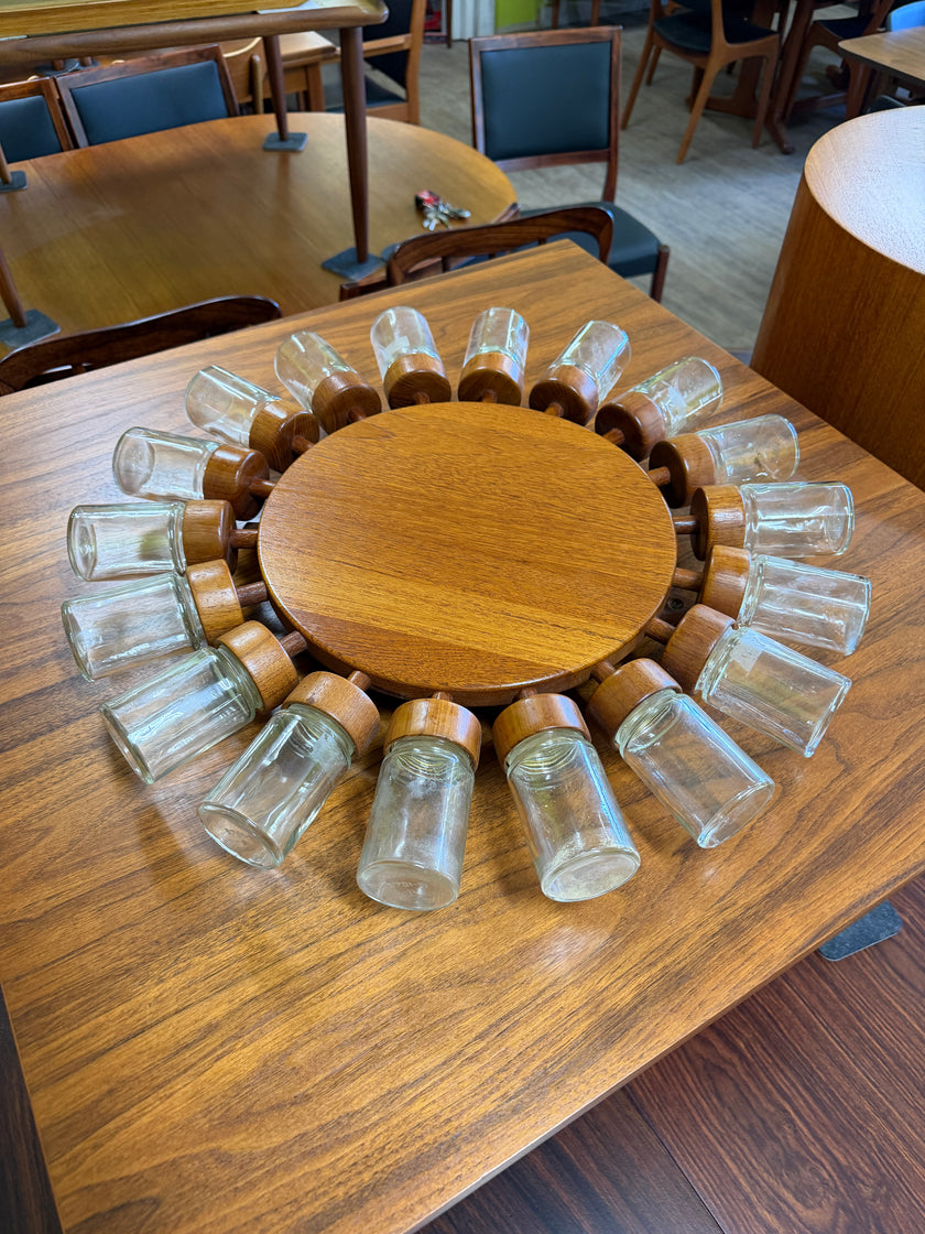 Mid Century Teak Spice Rack from Denmark