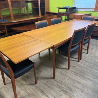 Mid Century XL Teak Dining Table