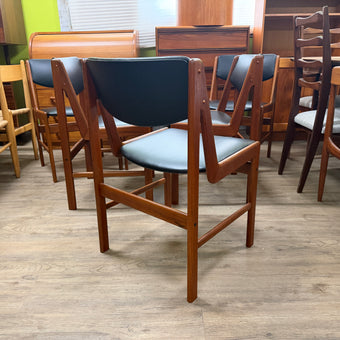 6 Mid Century Teak Dining Chairs