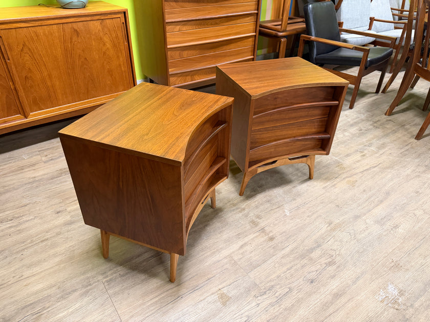 Mid Century Walnut Nightstands