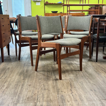 6 Mid Century Teak Dining Chairs