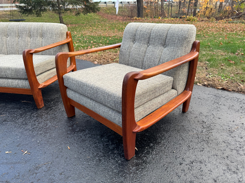 Mid Century Teak Sofa and Chair