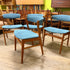 4 Mid Century Teak Dining Chairs