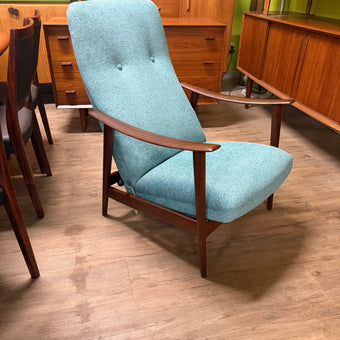 Mid Century Teak Reclining Lounge Chair