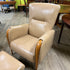 Mid Century Teak and Leather Lounge Chair and Ottoman
