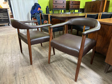 Load image into Gallery viewer, Mid Century Teak Arm Chairs