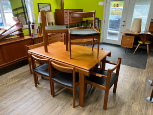 Mid Century Teak Dining Set with 8 Chairs from Denmark