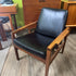 Mid Century Teak and Leather Lounge Chair