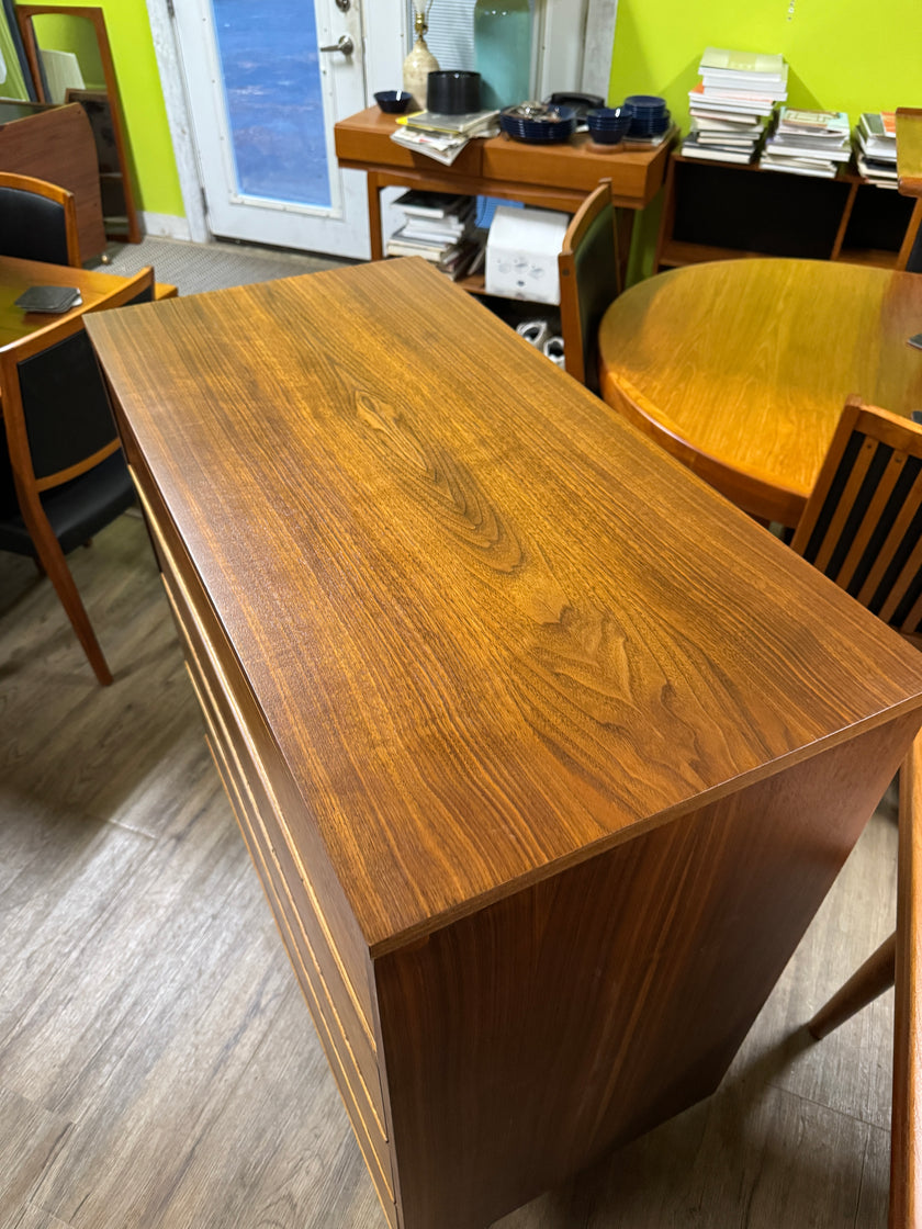 Mid Century Walnut Highboy Dreser