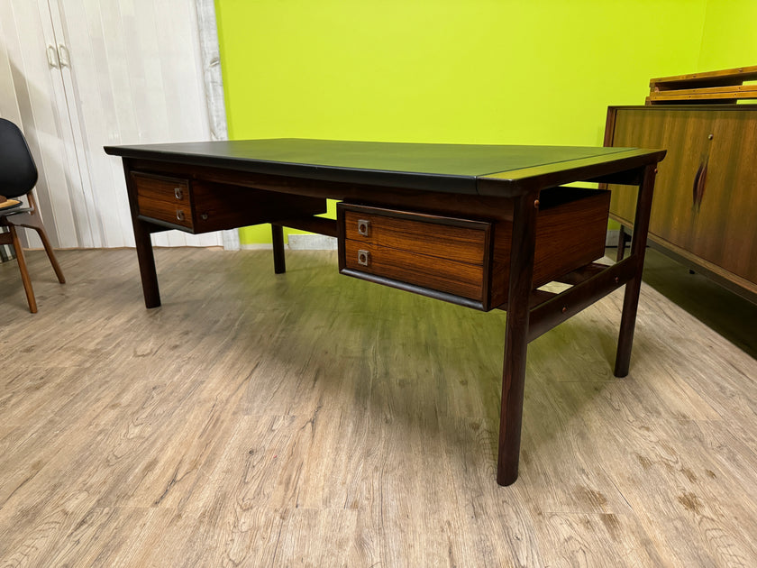 Mid Century Brazilian Rosewood Executive Desk from Denmark