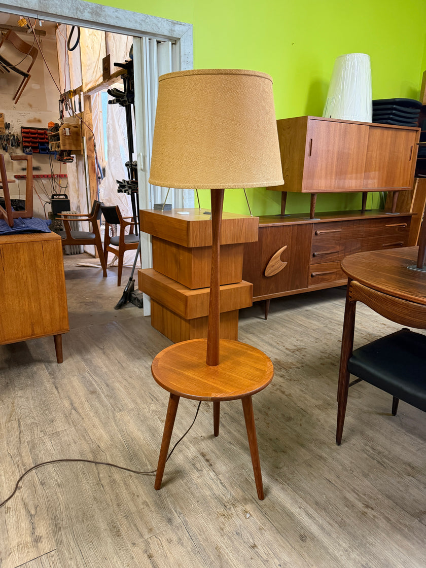 Mid Century Teak Floor Lamp