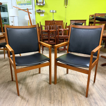 2 Mid Century Teak Dining Chairs from Denmark