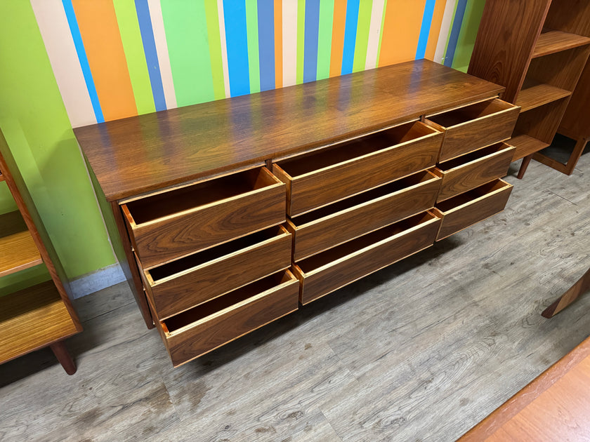 Mid Century Walnut and Ash Dresser