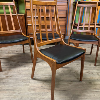 4 Mid Century Teak Dining Chairs