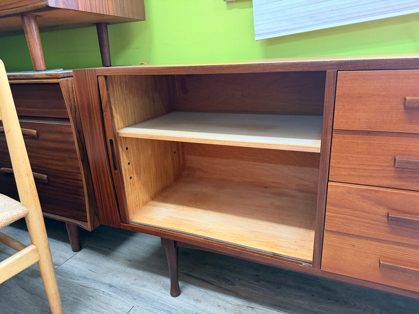 Mid Century Teak Tambour Door Sideboard