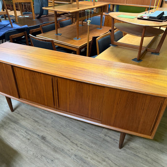 Mid Century Teak Bow Front Sideboard from Denmark
