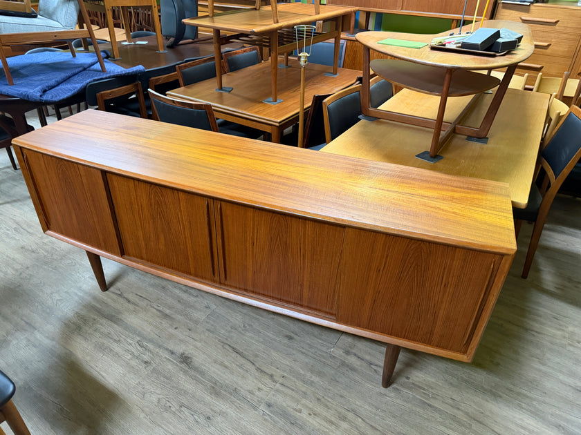 Mid Century Teak Bow Front Sideboard from Denmark