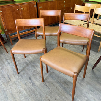 Mid Century Teak Dining Chairs from Denmark