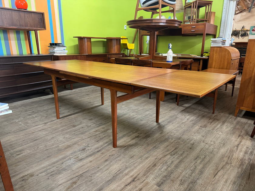 Mid Century Teak XL Dining Table from Denmark