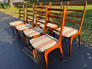 8 Mid Century Rosewood Dining Chairs from Denmark