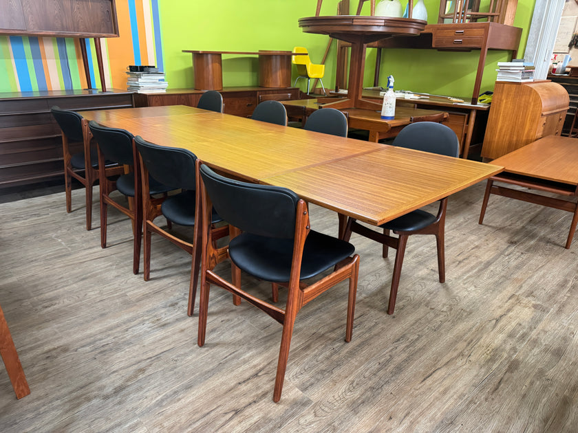Mid Century Teak XL Dining Table from Denmark