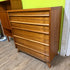 Mid Century Walnut Highboy Dresser