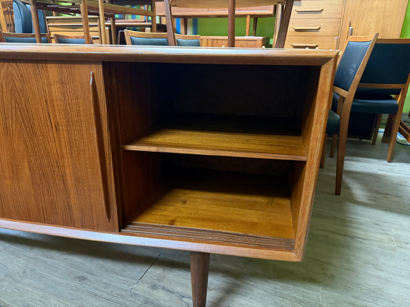 Mid Century Teak Bow Front Sideboard from Denmark