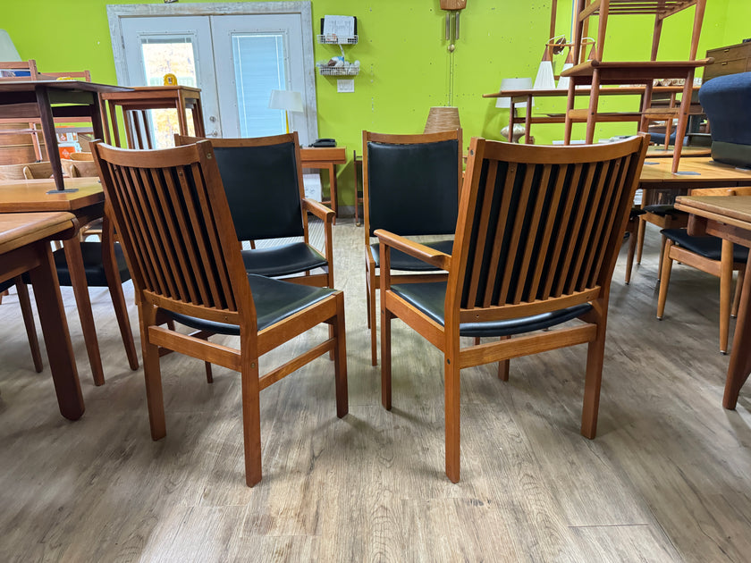 4 Mid Century Teak Dining Chairs from Denmark