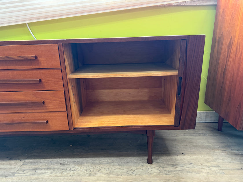 Mid Century Teak Tambour Door Sideboard