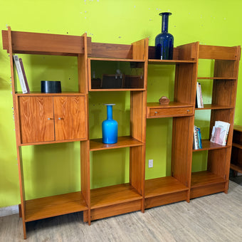Sale!!! Mid Century Teak Modular Shelving Unit
