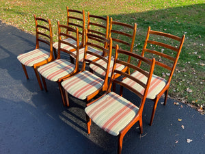 8 Mid Century Rosewood Dining Chairs from Denmark