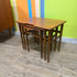 Mid Century Solid Teak and Oak Nesting Tables from Denmark