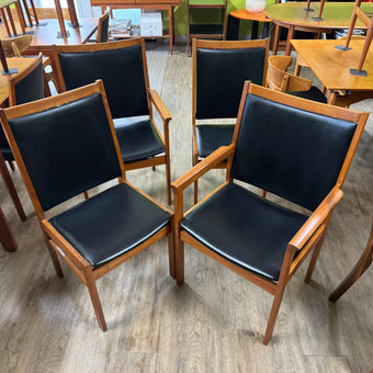 4 Mid Century Teak Dining Chairs from Denmark