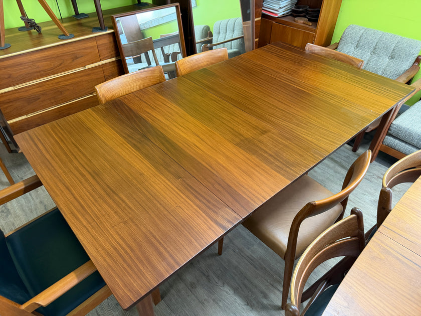 Mid Century Solid Teak Dining Table