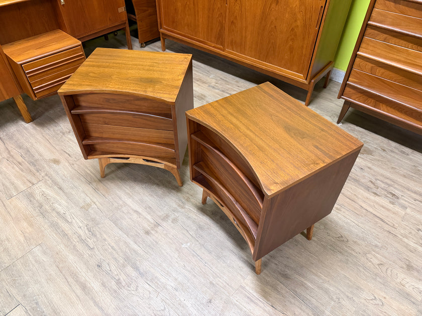 Mid Century Walnut Nightstands