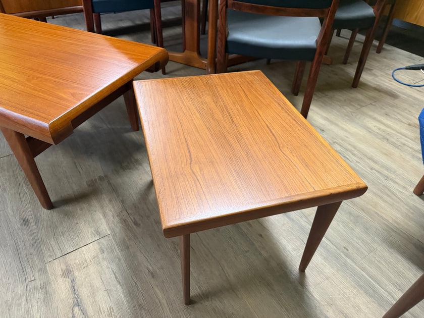 Mid Century Teak Coffee Table with built in Side Tables from Denmark