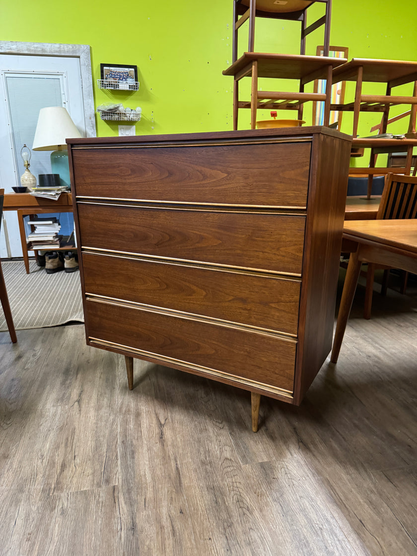 Mid Century Walnut Highboy Dreser