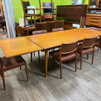 Mid Century Teak and Oak Dining Table from Denmark