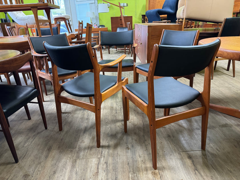 5 Mid Century Teak Dining Chairs from Denmark