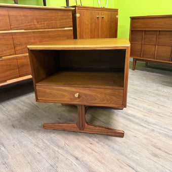 Mid Century Walnut Nightstand