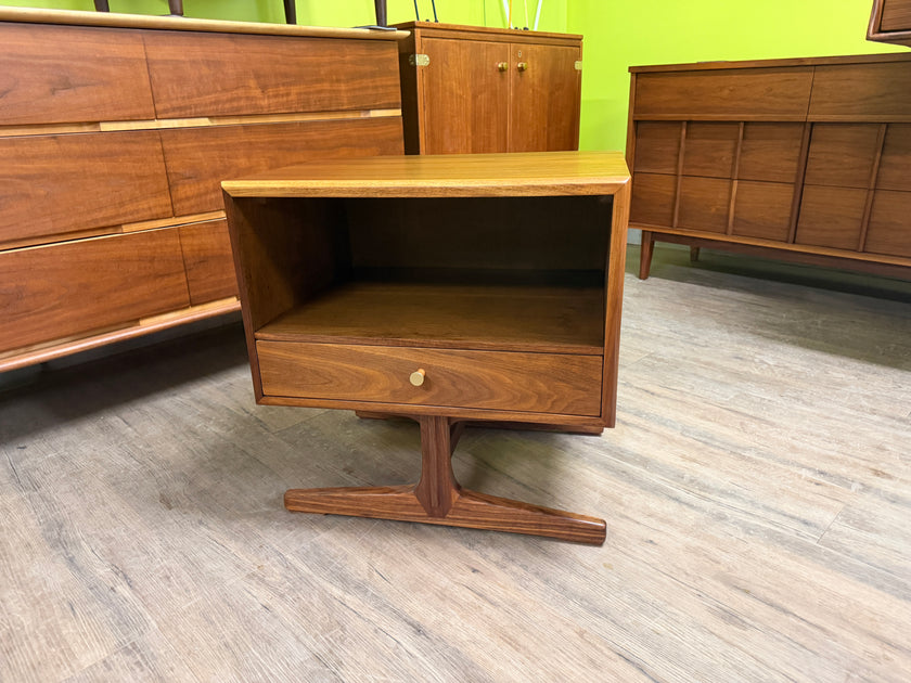 Mid Century Walnut Nightstand